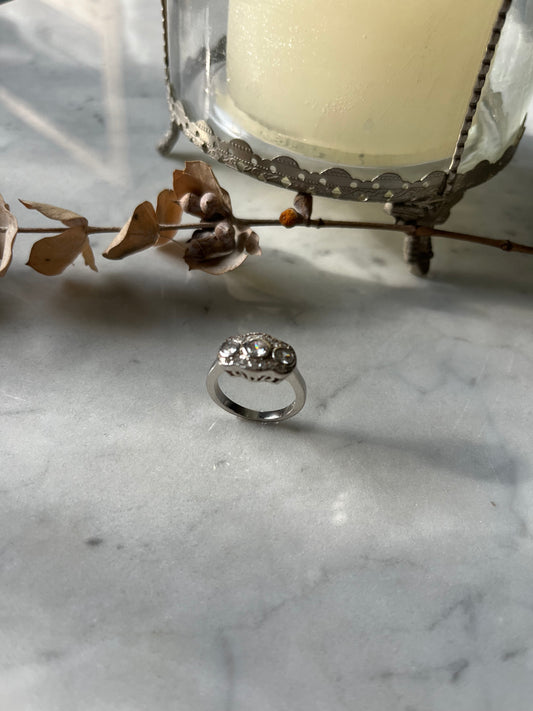 Anillo vintage de plata con circones 💎✨