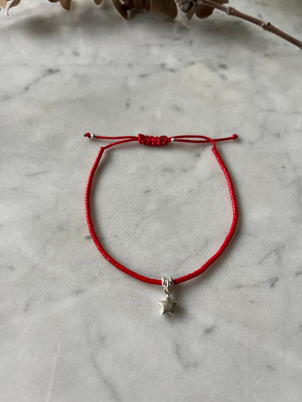 Pulsera hilo rojo de protección Estrella Protectora