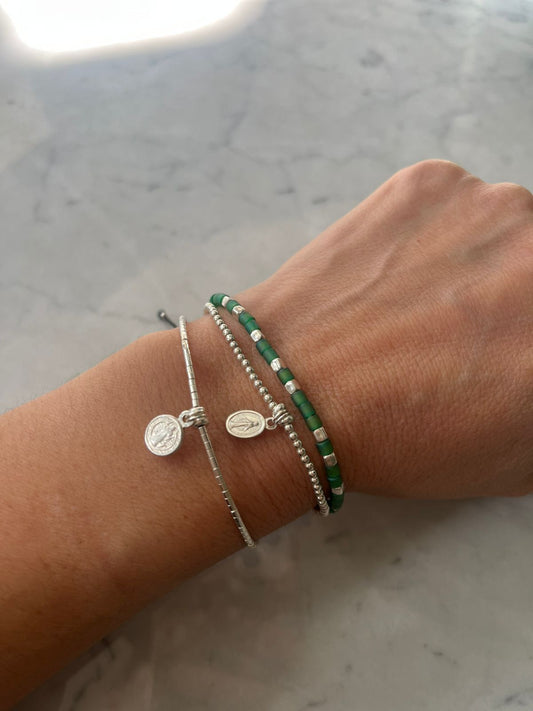 Pulsera de Proteccion San Benito en Plata