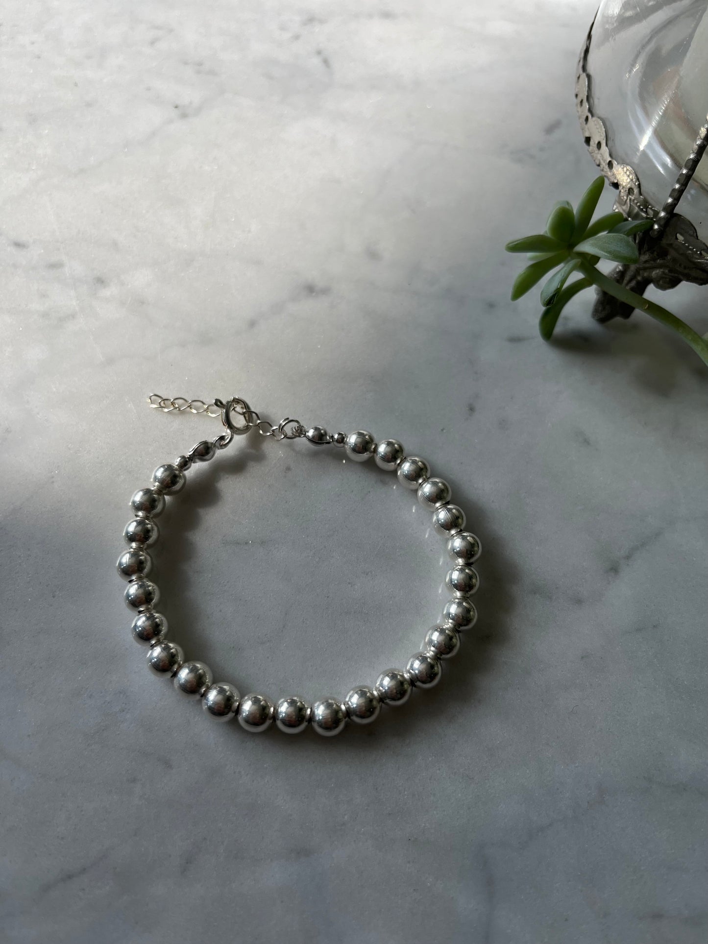 Pulsera de Bolitas en Plata 925 – Ajustable