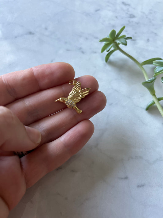 Colibrí baño de oro