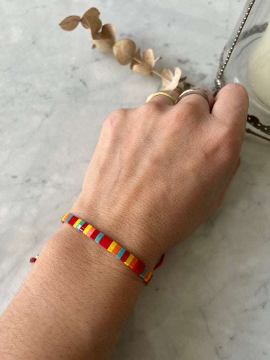 Pulsera de tilas multicolor – Mosaico Multicolor – Ana Diseño (foto 2)