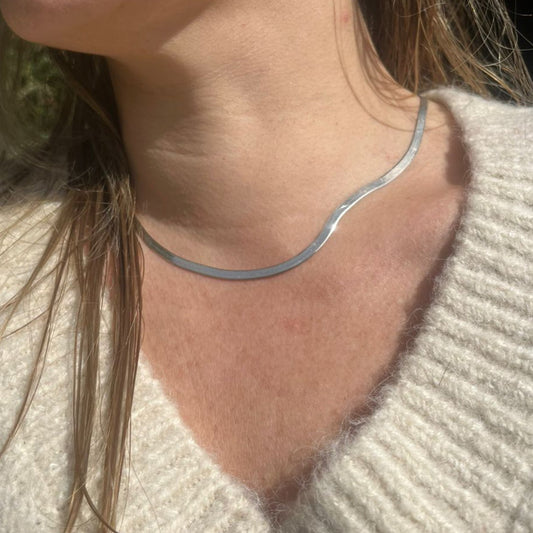 Cadena cinta 45cm Plata