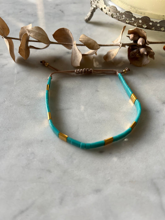 ✨ Pulsera Golden Aqua