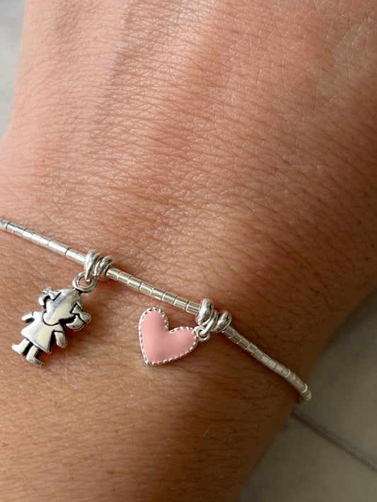 Pulsera mi corazón rosado
