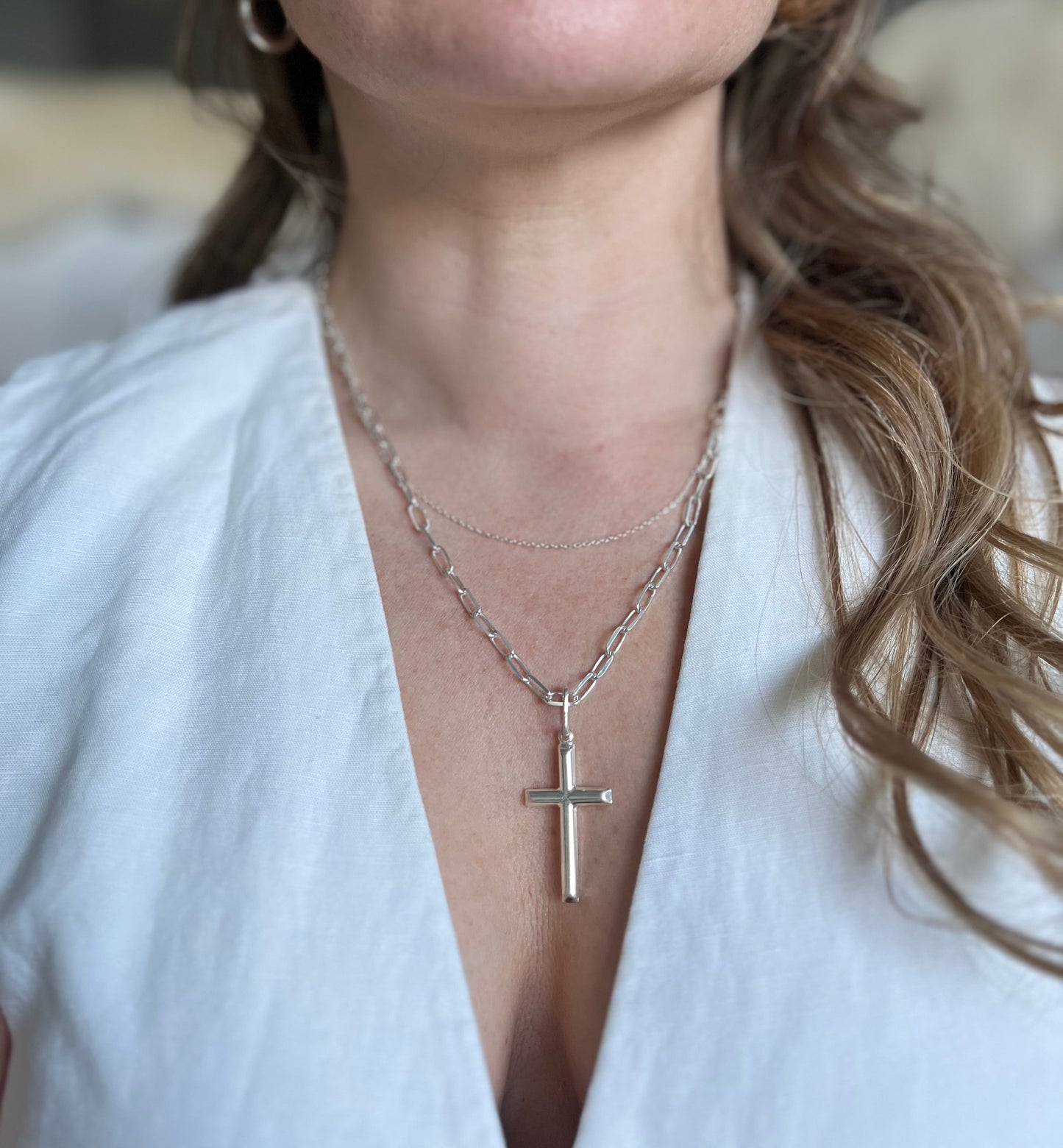 Cadena Limada gruesa 50cm unisex