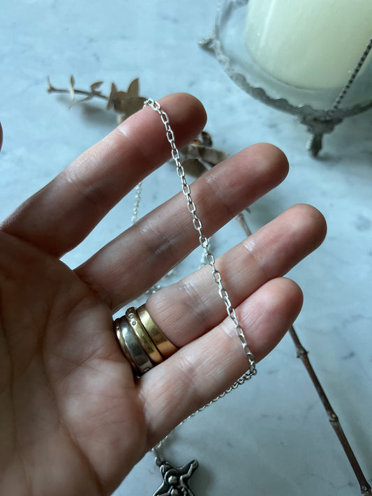 Cadena limada delgada unisex 50cm