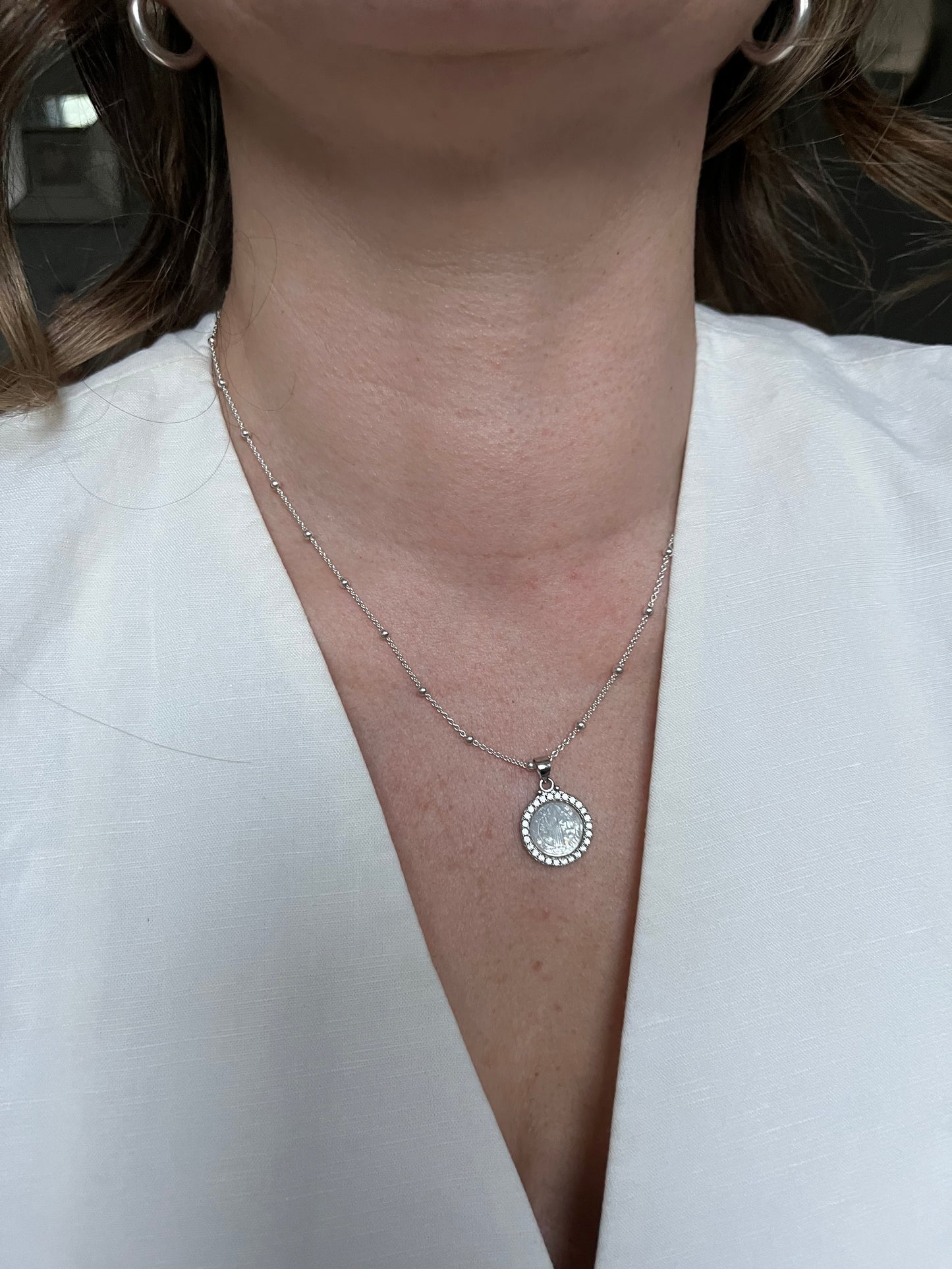 Cadena limada y bolitas largo de 45cm