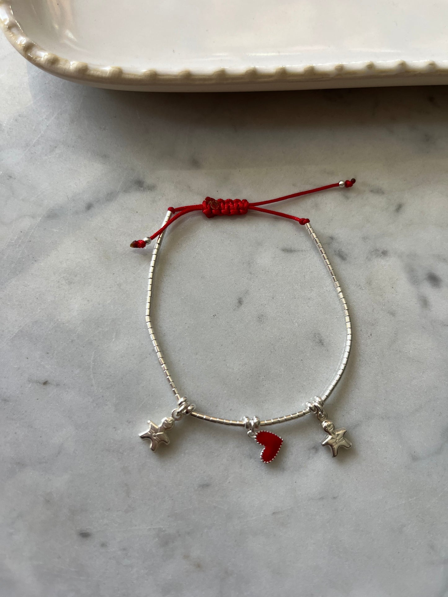 Pulsera hilo rojo de hilo Mi mayor tesoro (2 niños)