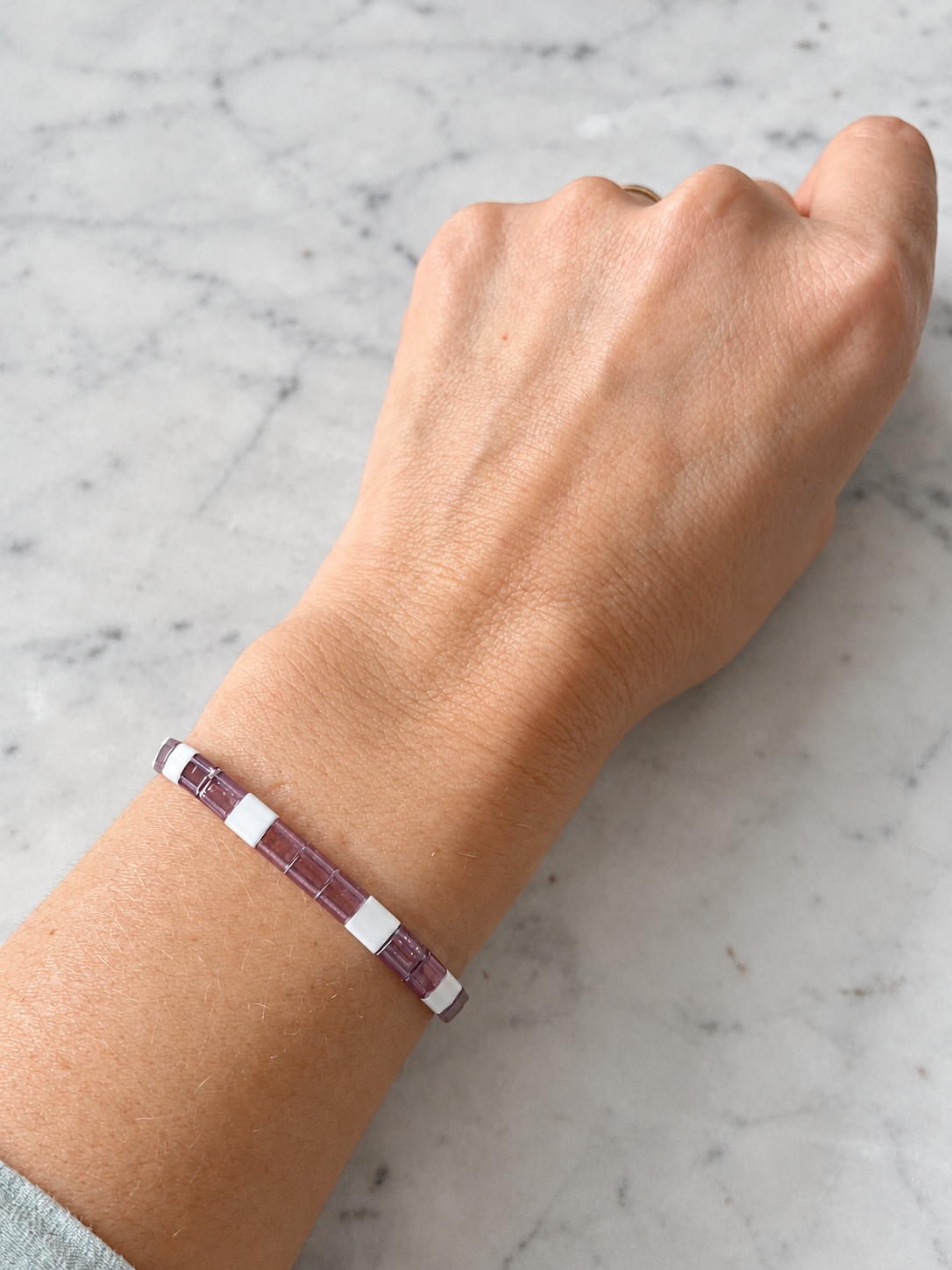 Pulsera cristales japoneses inspirada en Deportes Concepción – Ana Diseño (foto 4)