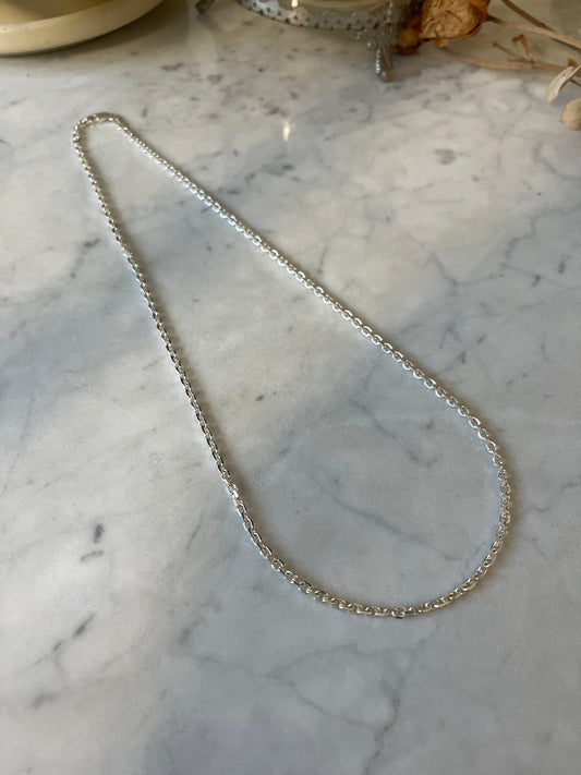 Cadena limada 50cm unisex plata