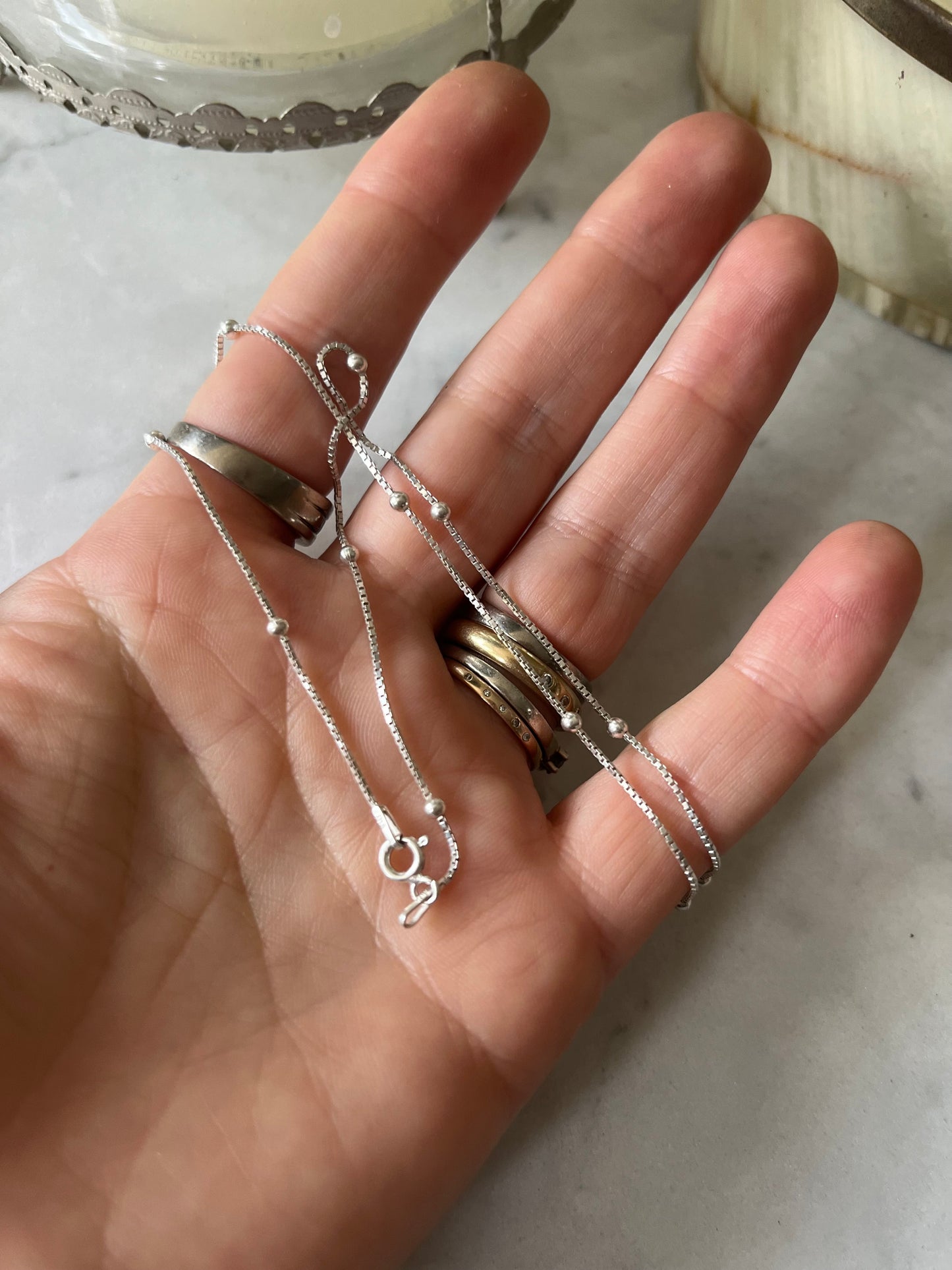 Cadena plata 40cm