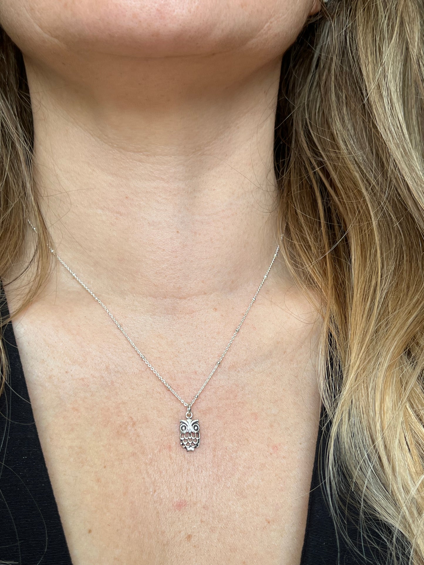 Cadena bolitas plata 40cm