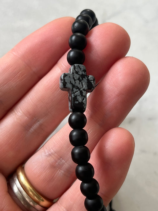 Pulsera hombre Obsidiana Nevada ✨