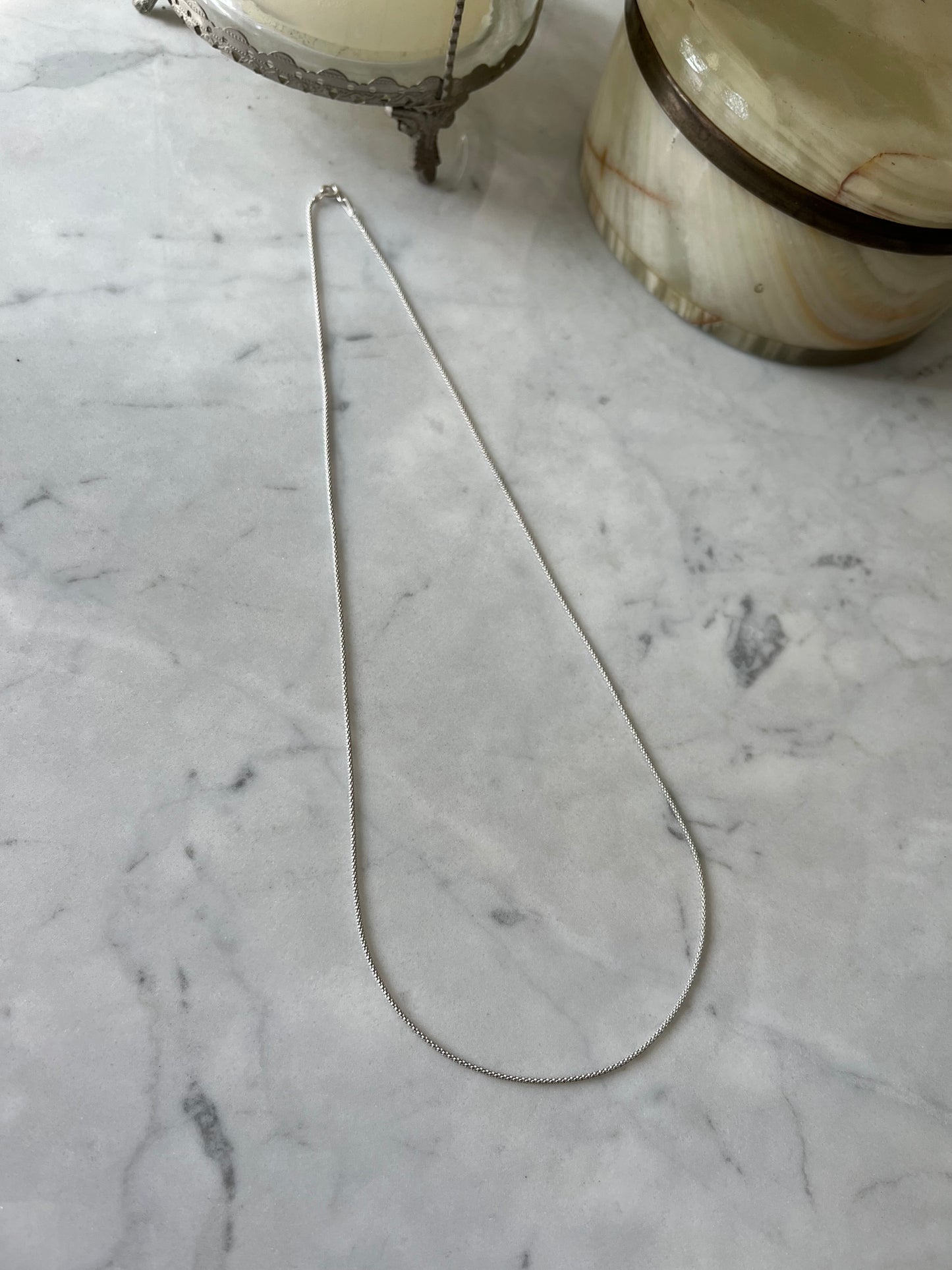 Cadena plata modelo espuma 50cm