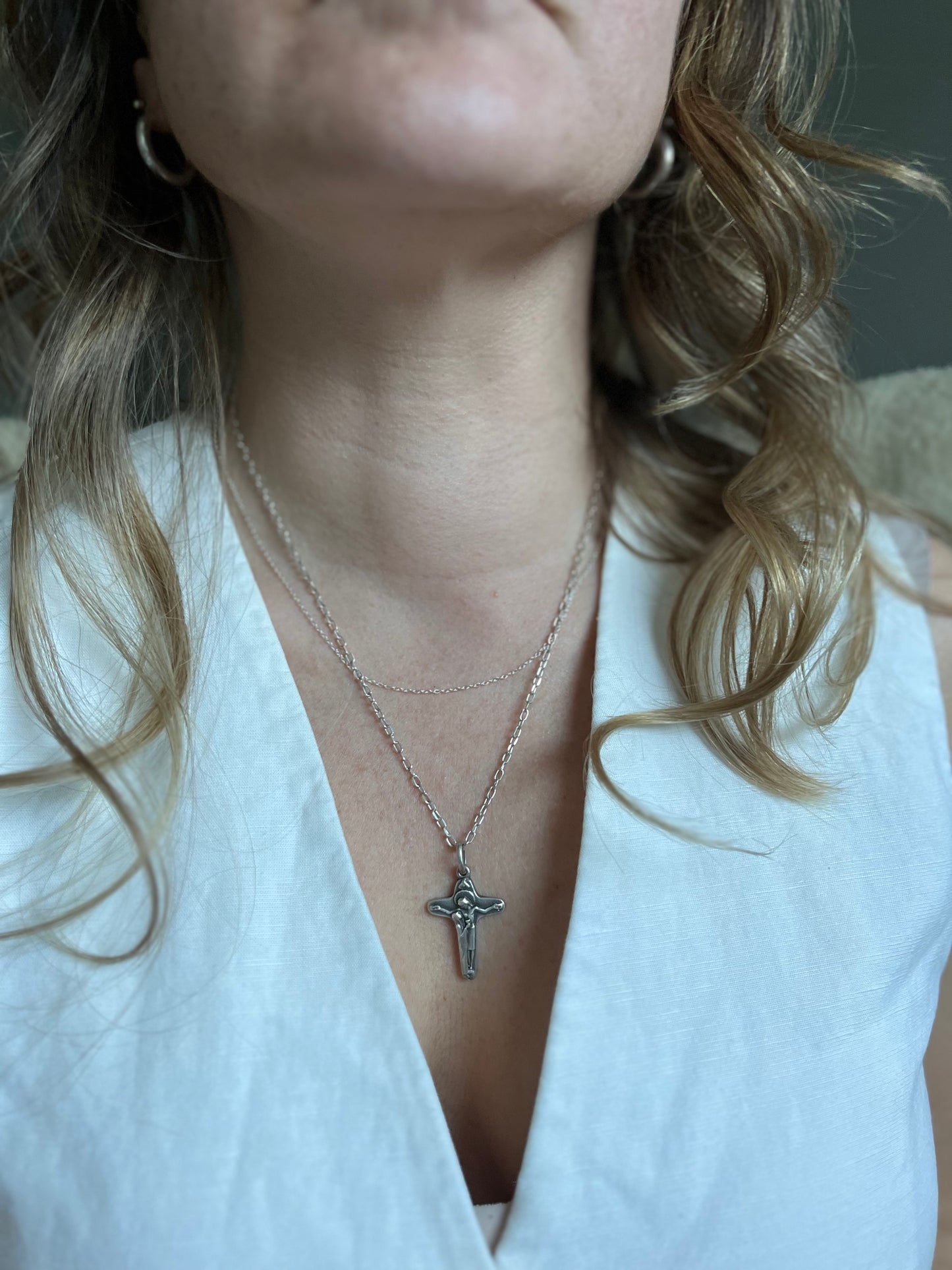 Cadena limada delgada unisex 50cm