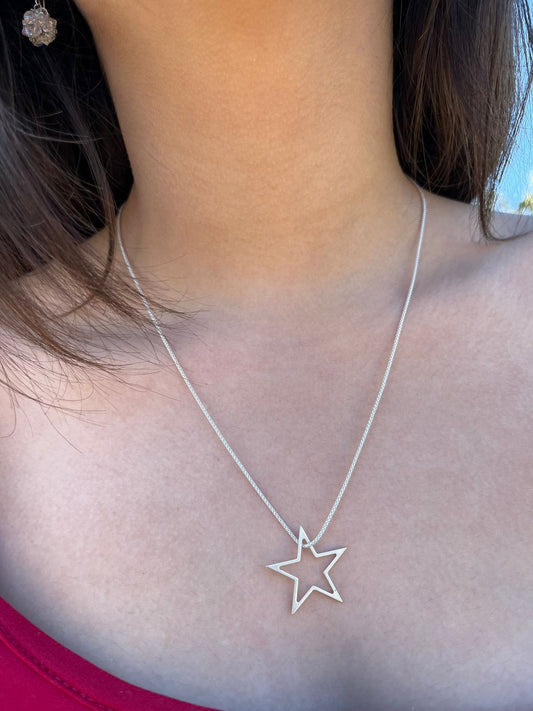 Cadena espuma de plata 925 con estrella 50 cm – Ana Diseño (foto 2)