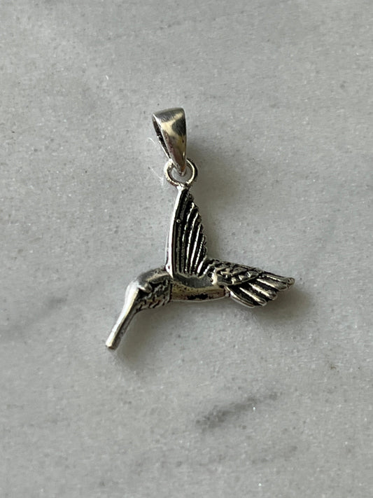 Dije colibrí de plata 925 hecho en Chile – Ana Diseño