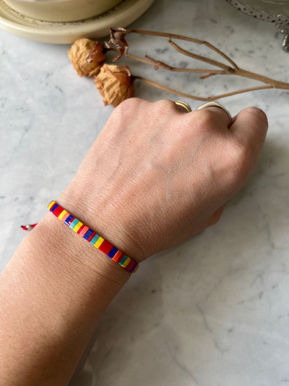 Pulsera de  tila de colores ajustable