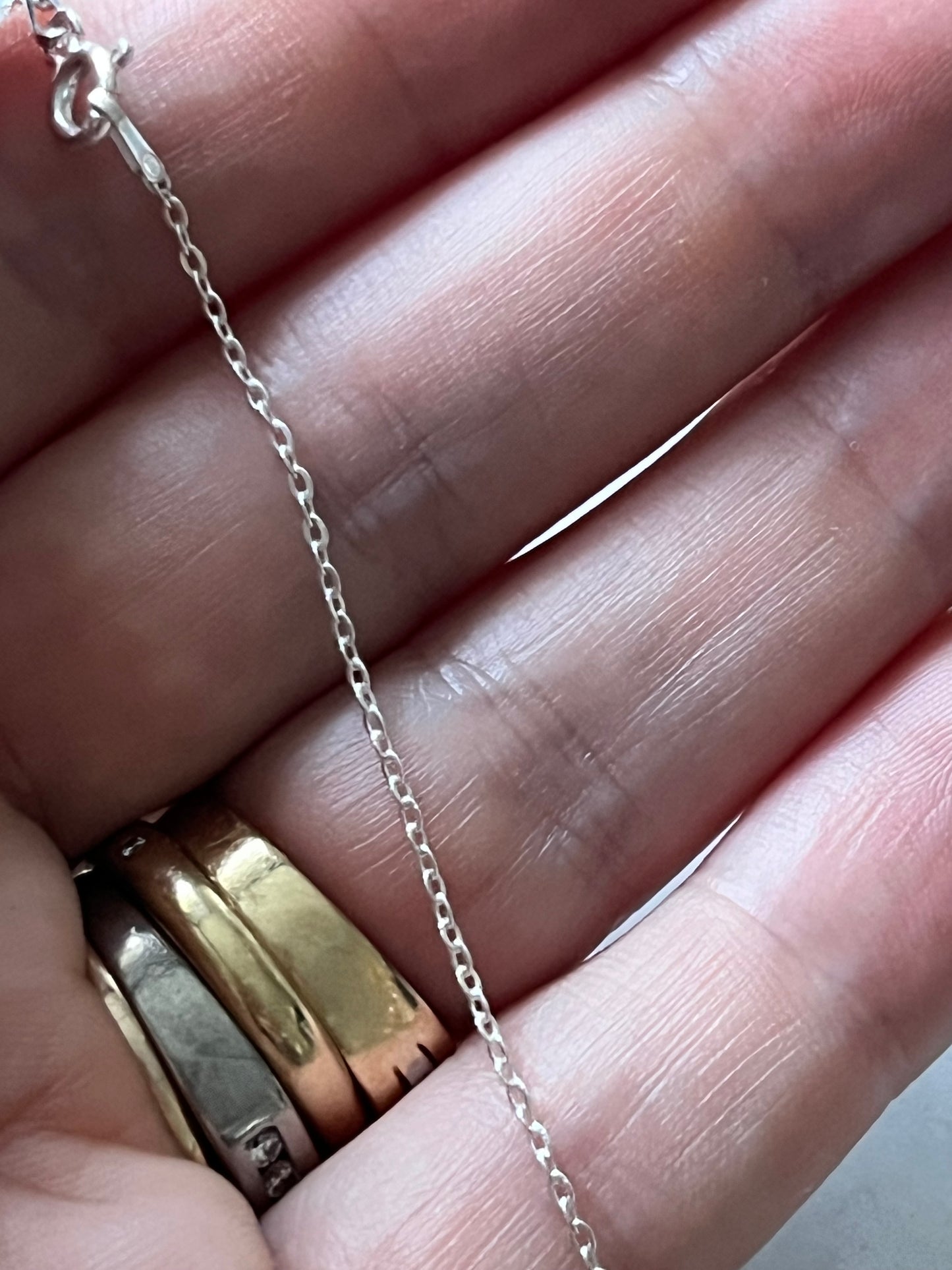 Cadena limada mini plata 45cm