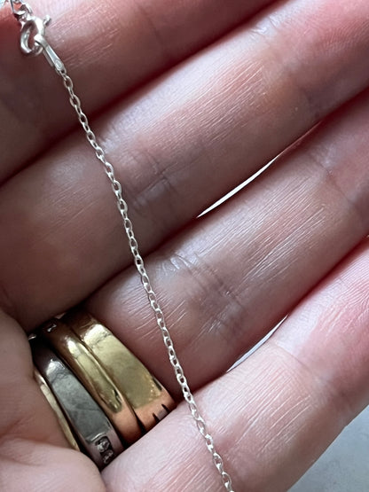 Cadena limada mini plata 45cm