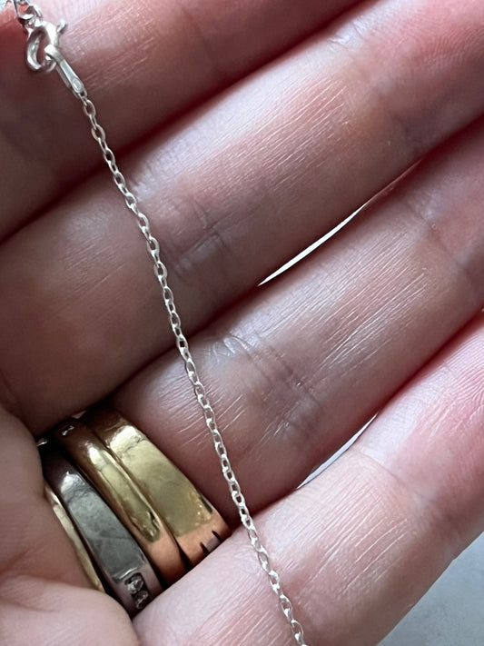 Cadena limada mini plata 45cm