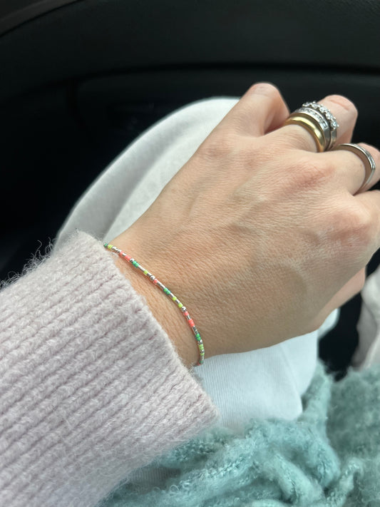 Pulsera flúor y plata