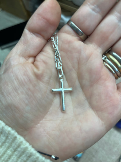Cadena plata 60cm (sin cruz )