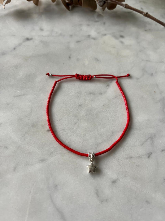 Pulsera hilo rojo de protección  Estrella Protectora