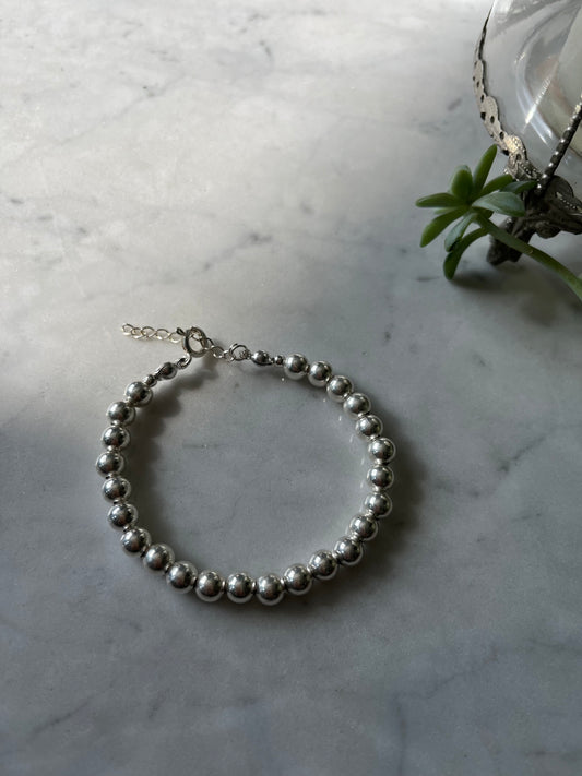 Pulsera de Bolitas en Plata 925 – Ajustable