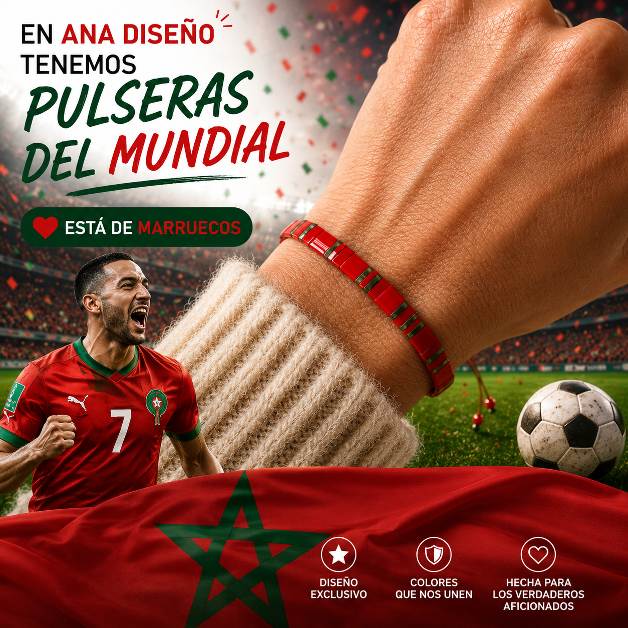 Pulsera de tila colores Marruecos  🇲🇦