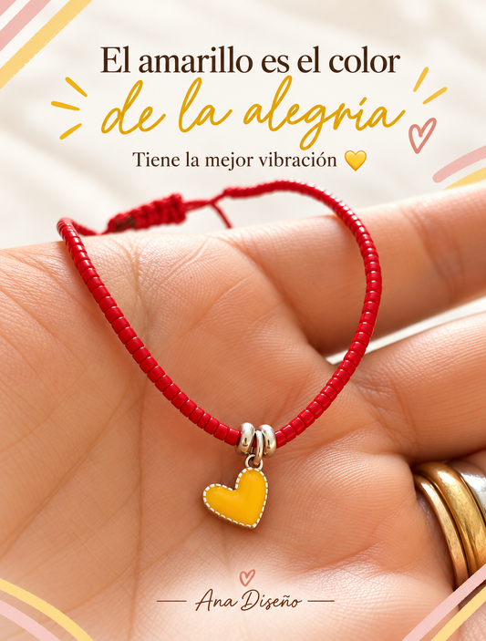 Corazón alegría amarilla