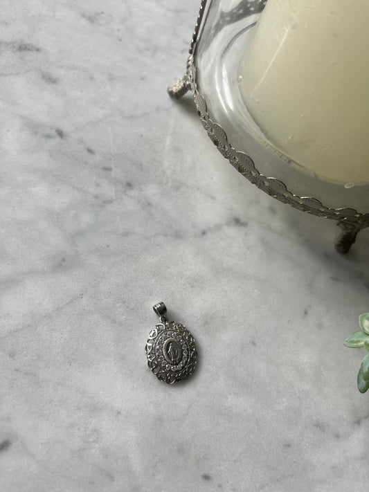 Virgen de los rayos plata y circones