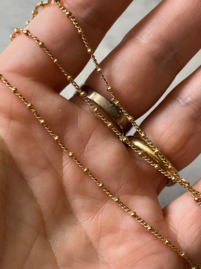 Cadena baño de oro 24k bolita cuerda 45 cm – Ana Diseño (foto 2)