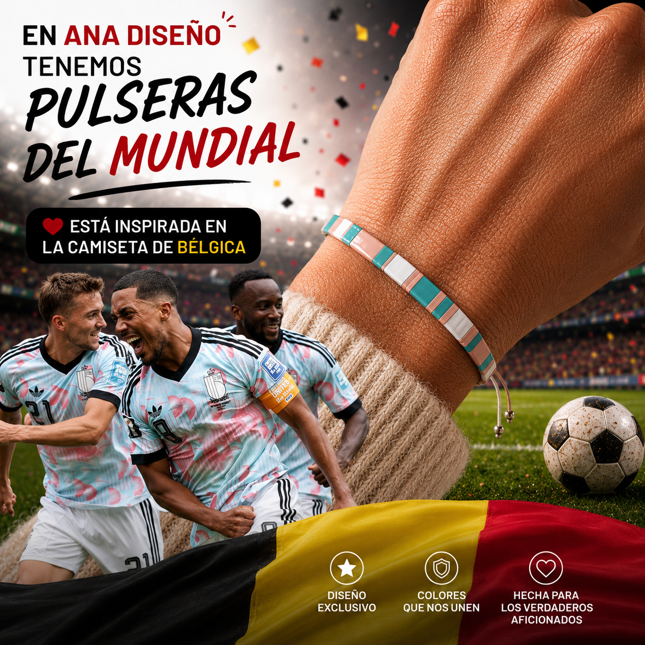 Pulsera de tila colores Magritte 2026 🇧🇪🎨   🩷🤍🩵