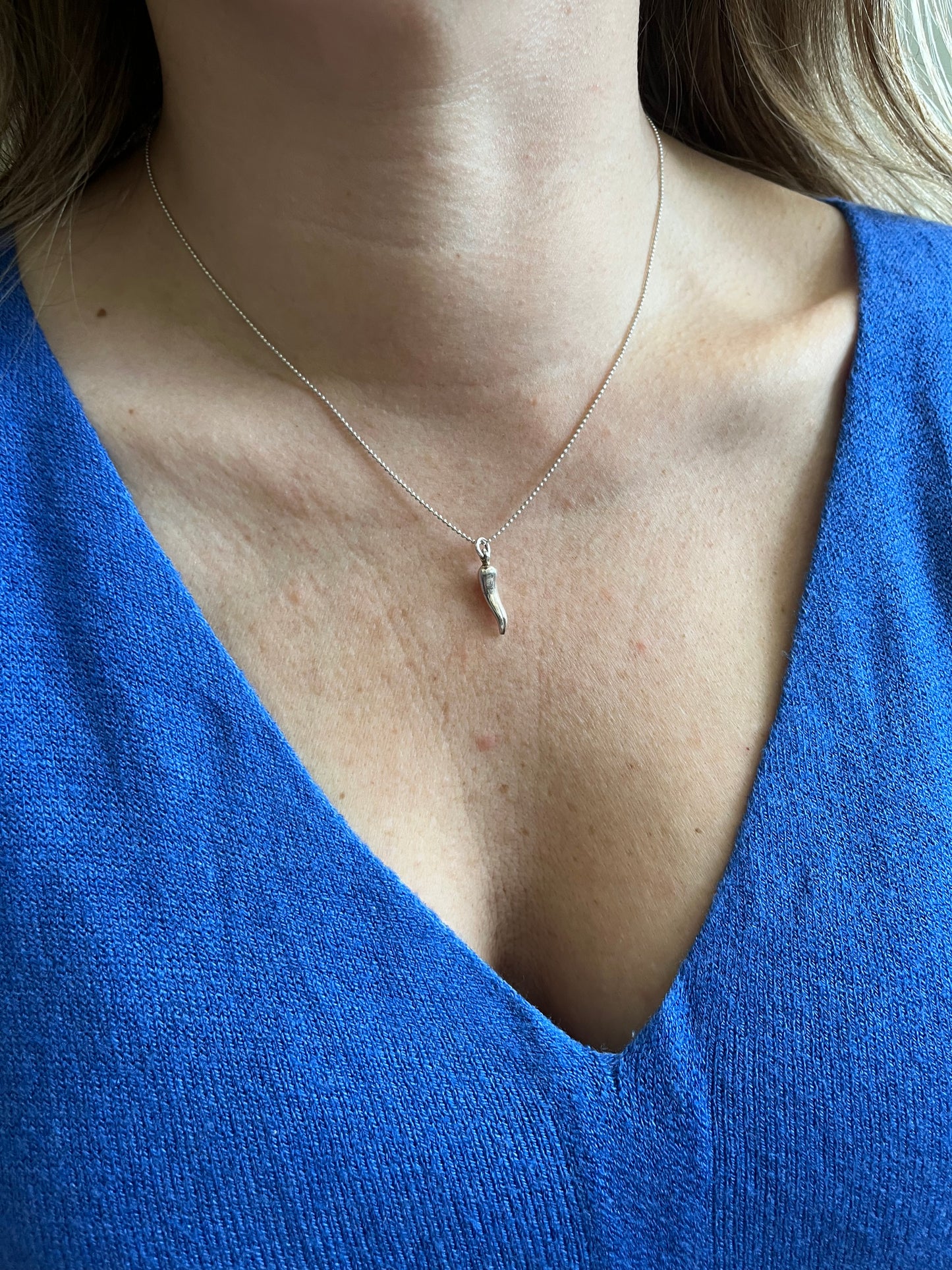 Dije Cornetto en plata 925 – Amuleto protector