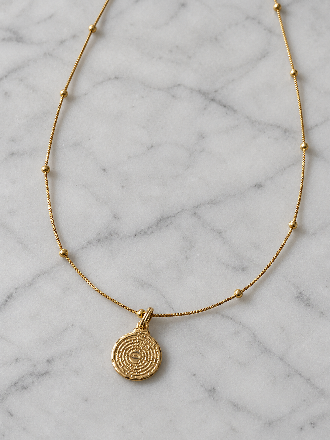 Cadena baño de oro con medalla Padre Nuestro – Ana Diseño