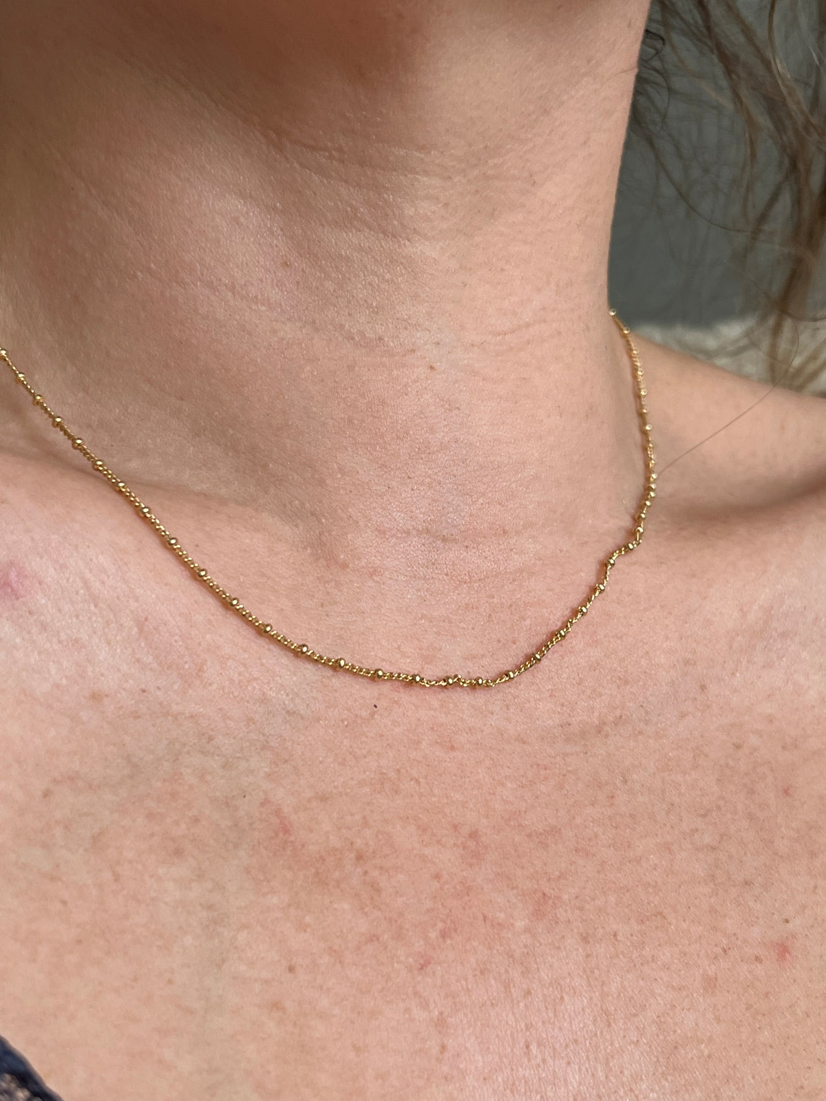 Cadena baño de oro 24k bolita cuerda 45 cm – Ana Diseño (foto 3)