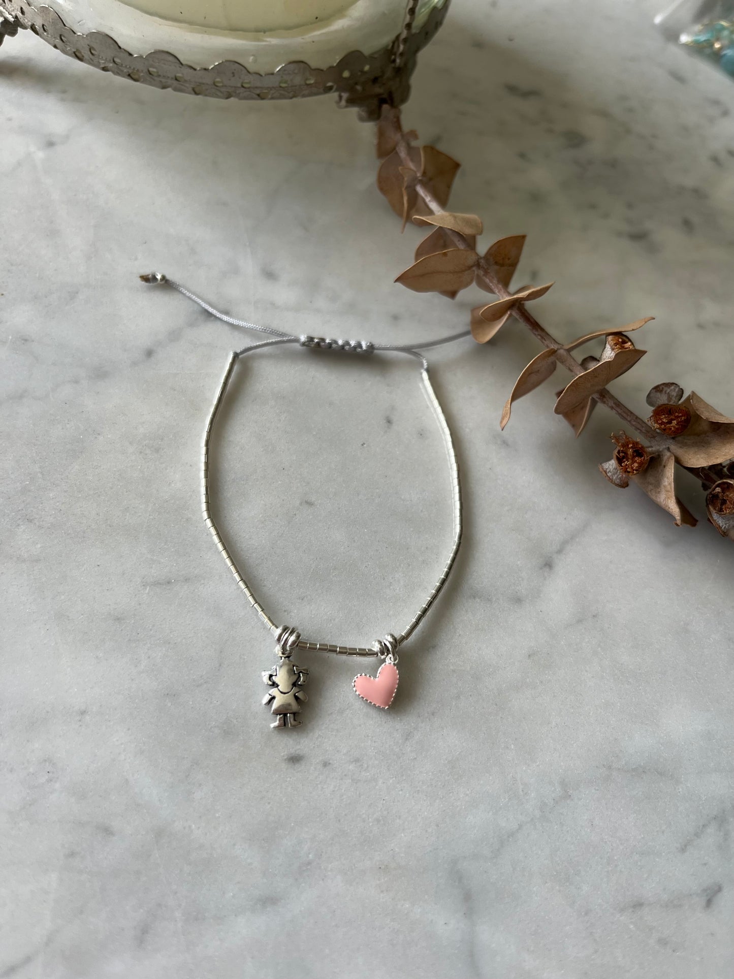 Pulsera mi  corazón rosado