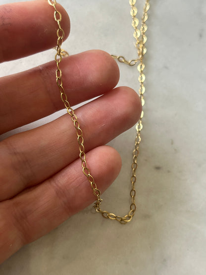Cadena microrolo baño de oro 45 cm – Ana Diseño