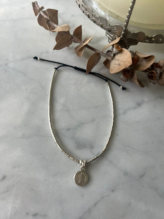Pulsera de Proteccion San Benito en Plata