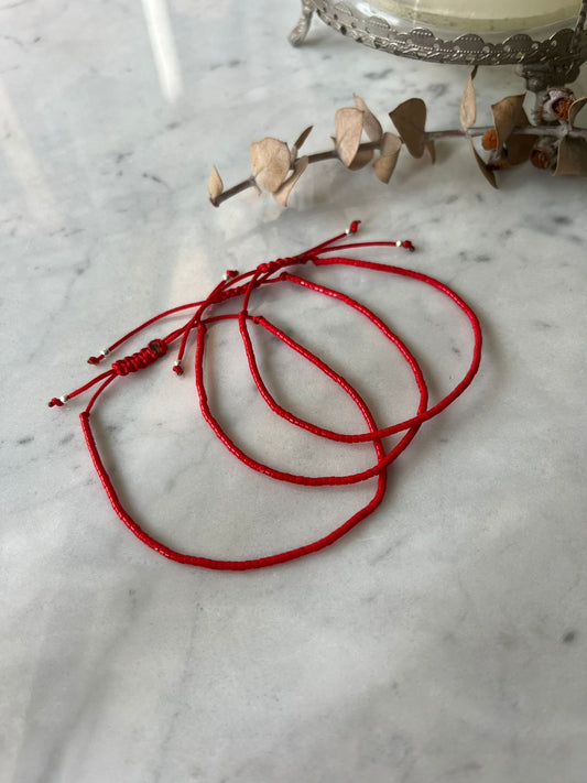 Pulseras hilo rojo de protección  3 unidades