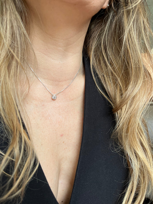 Cadena veneciana 40cm con punto de luz