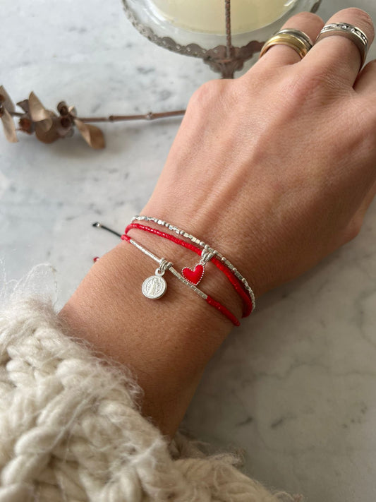 ❤️ Pulsera hilo rojo de protección  Rojo Berry Love