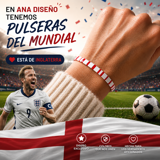 Pulsera de tila colores Inglaterra  🏴󠁧󠁢󠁥󠁮󠁧󠁿