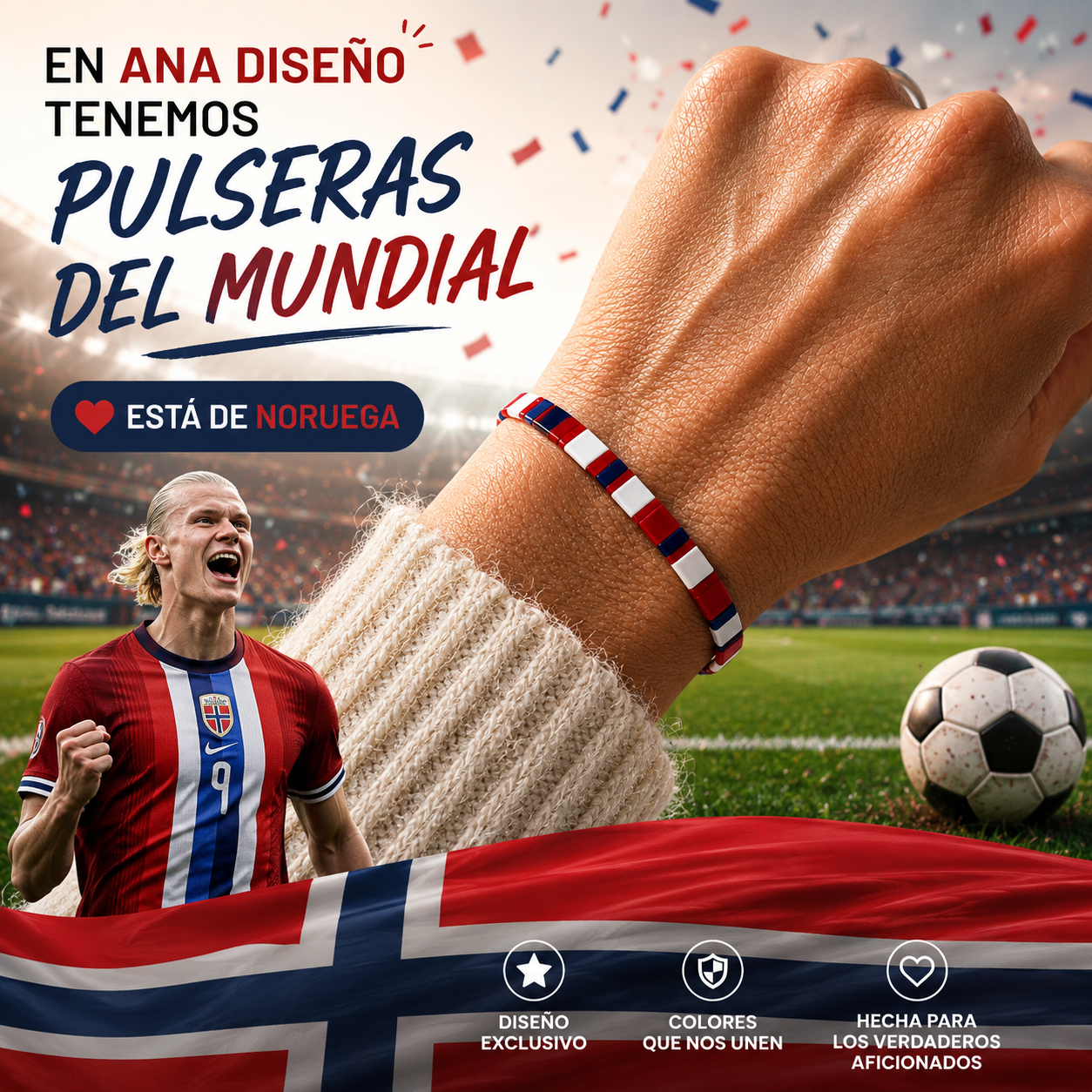 Pulsera de tilas de colores Noruega 🇳🇴
