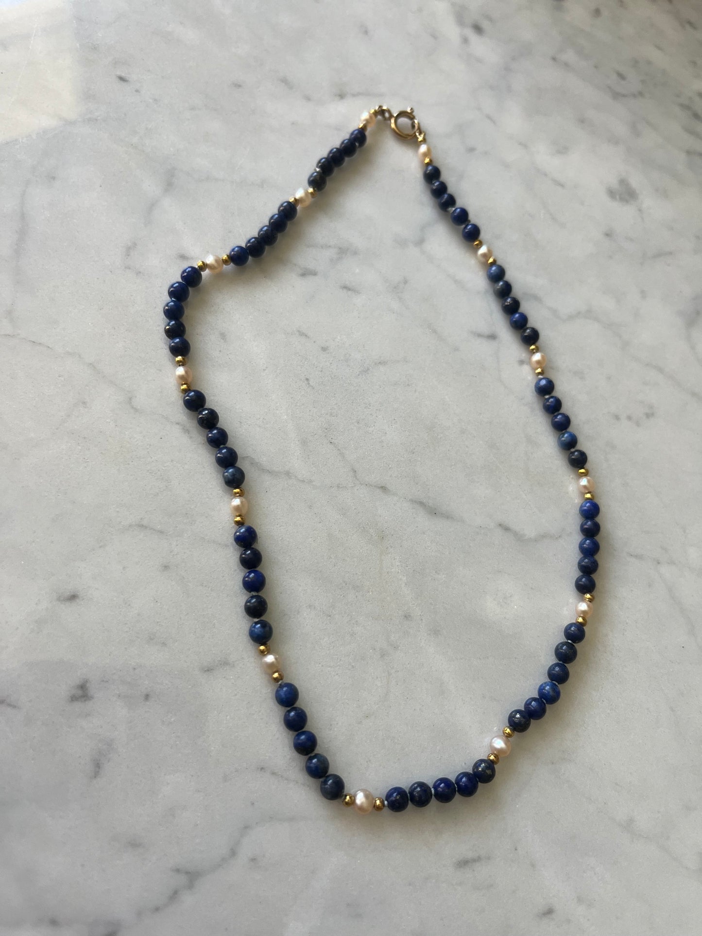 Collar hilado lapislázuli 40cm