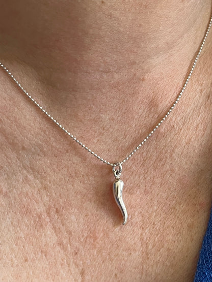 Dije Cornetto en plata 925 – Amuleto protector