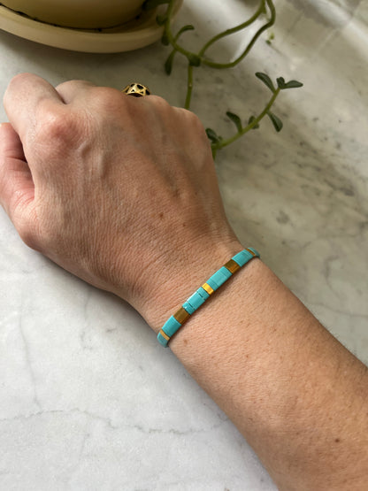 ✨ Pulsera Golden Aqua