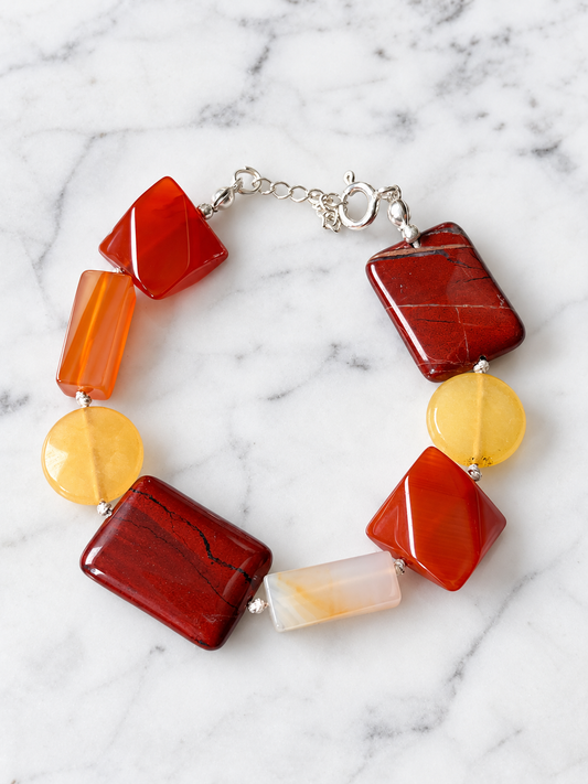Pulsera  piedras naturales  café